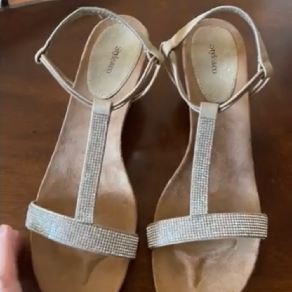 Style & Co rhinestone strappy sandals